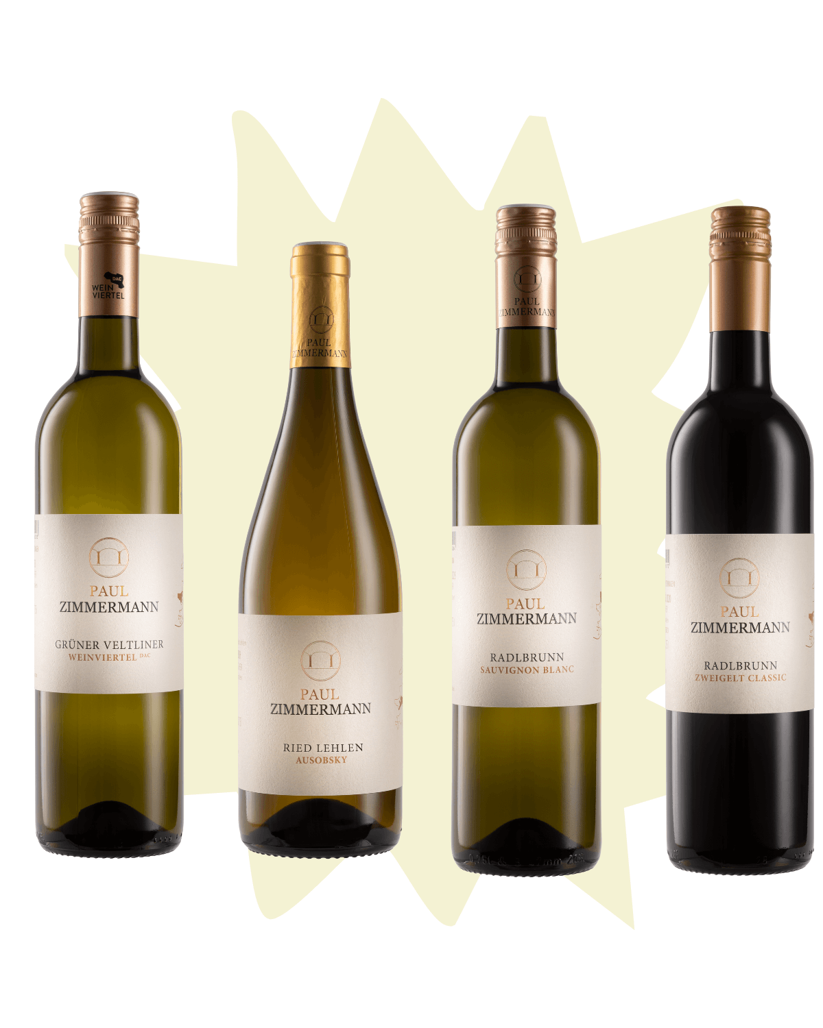 Smagekasse fra Paul Zimmermann: Gruner Veltliner, Zweigelt, Ausobsky og Sauvignon Blanc